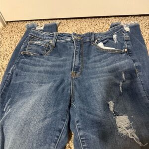 Distressed Blue Women Jeans